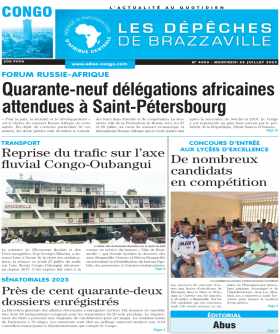 Cover Les Dépêches de Brazzaville - 4556 